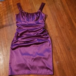 Final chance! Modcloth purple satin dress
